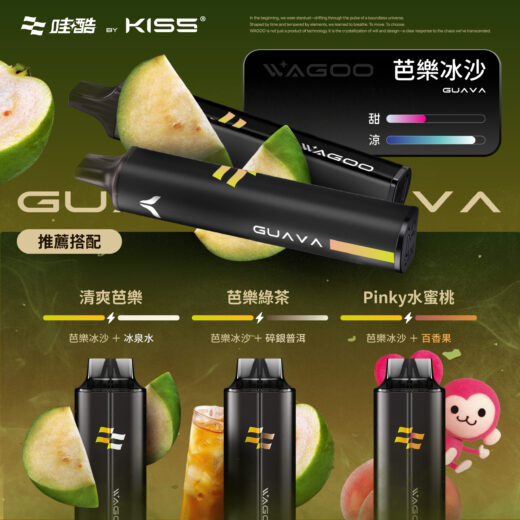 kis5 6500口一次性電子煙芭樂冰沙口味大容量自由混搭雙口味