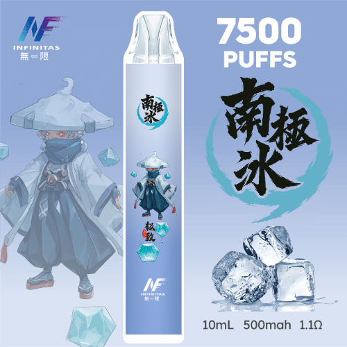 極地冷冽瞬間提神！INF無限拋棄式7500口南極冰：天然薄荷微甜，醒腦不生痰的純淨涼感