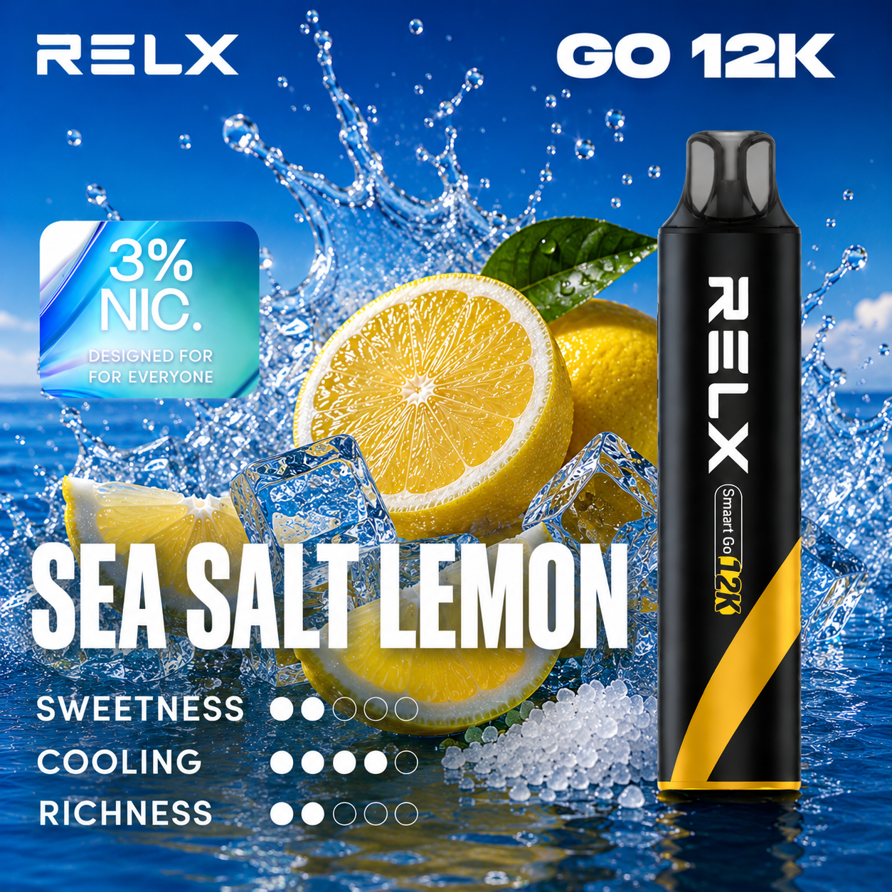 【潮汐特調】RELX 悅刻 12000 口「海鹽檸檬」真實評測：微鹹微酸的夏日電解質風，擊碎死甜發膩的創意特調天花板！